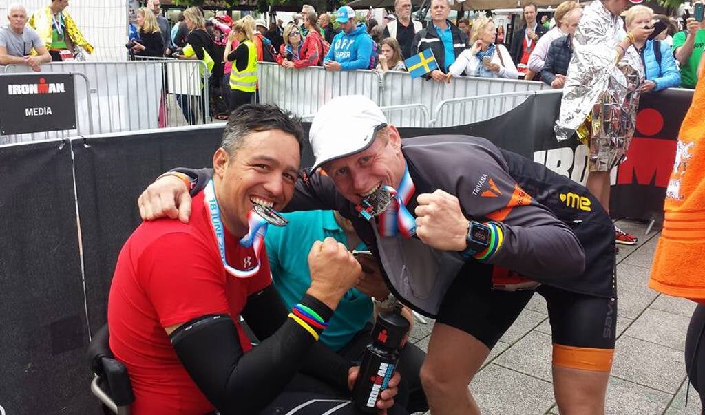 Bas Parinussa en Marcel van Wees over de finish in Luxemburg (Facebook)