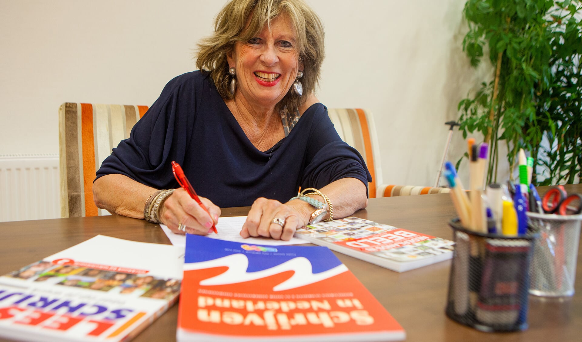 Gerda Franken: 'Mijn doel is om mensen te enthousiasmeren en te motiveren om de Nederlandse taal te leren.'