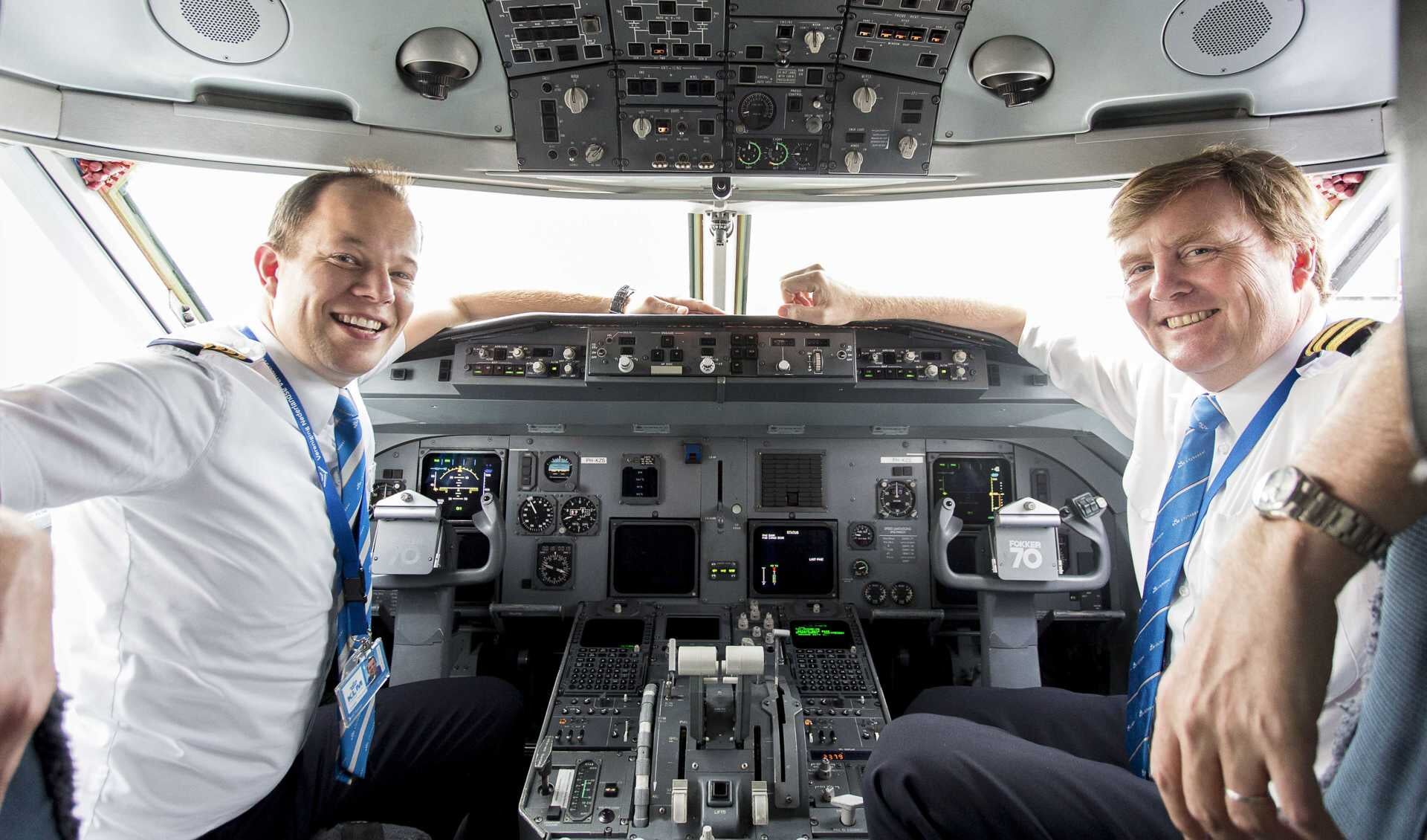 Koning Willem-Alexander is gastpiloot bij de KLM. 