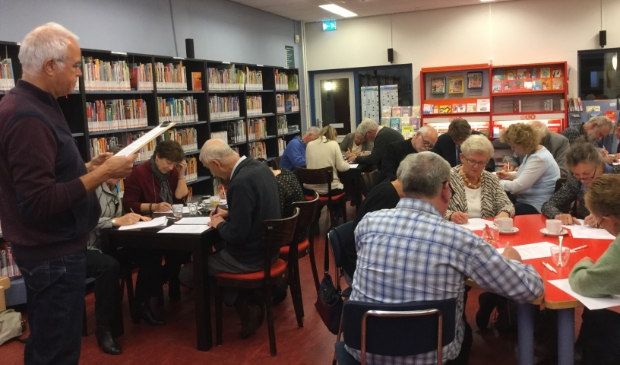<p>Het dictee in 2017 in de oude bibliotheek.</p>