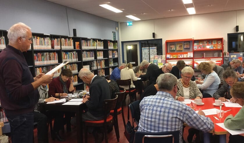 <p>Het dictee in 2017 in de oude bibliotheek.</p>