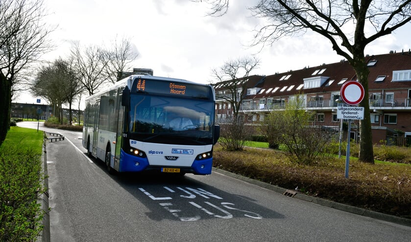 De busbaan in Diemen-Zuid.