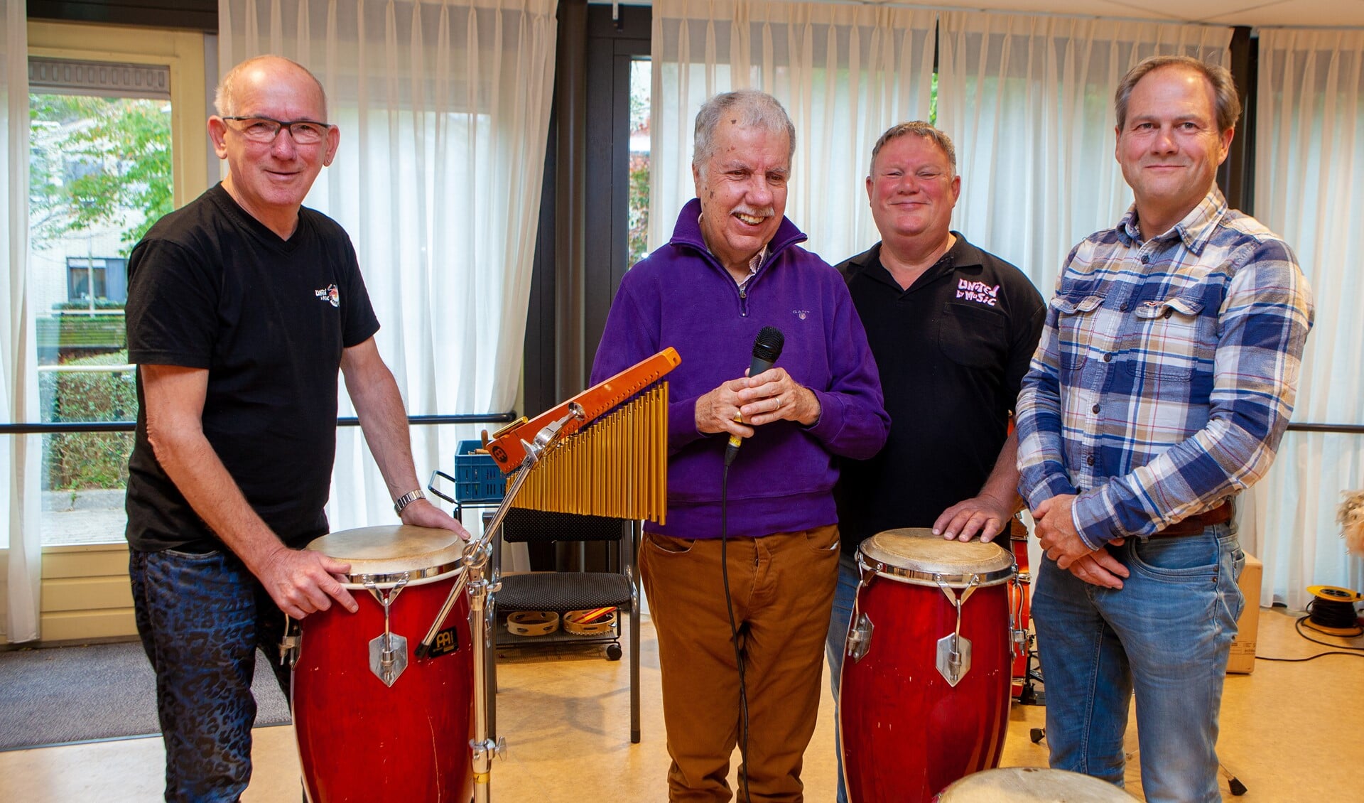 Joop, Kees, Joris en Maarten Pieter spelen allemaal een belangrijke rol bij het concert.
