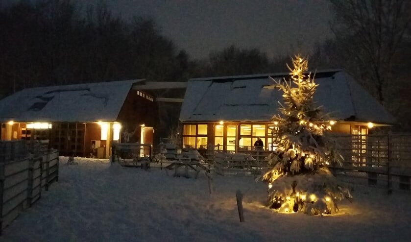 De kijerboerderij in de sneeuw.