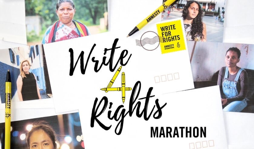 Maandag 10 december houdt Amnesty een schrijfmarathon