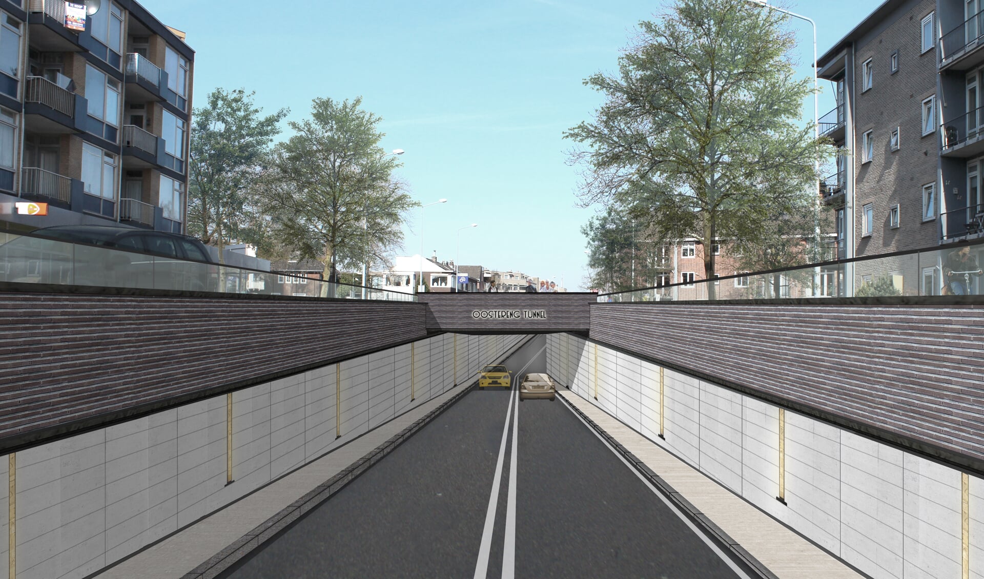 De toekomstige tunnel in de Oosterengweg. 