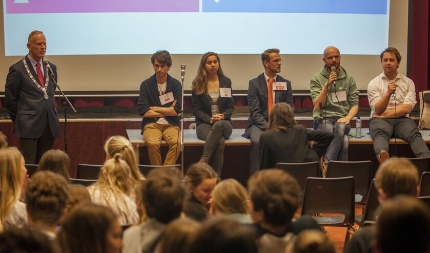 Aan het verkiezingsdebat deden 200 leerlingen mee uit 4 havo en 4 vwo.