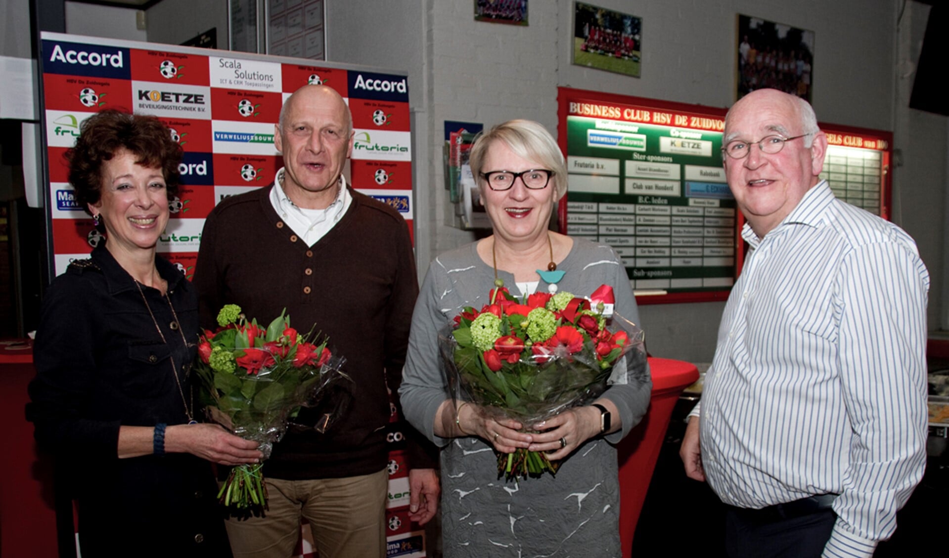 V.l.n.r. Marianne Tat, Stephen van Cleef, Marianne Verhage en Kees Visser zijn erg blij met deze vervolgstap voor de club.