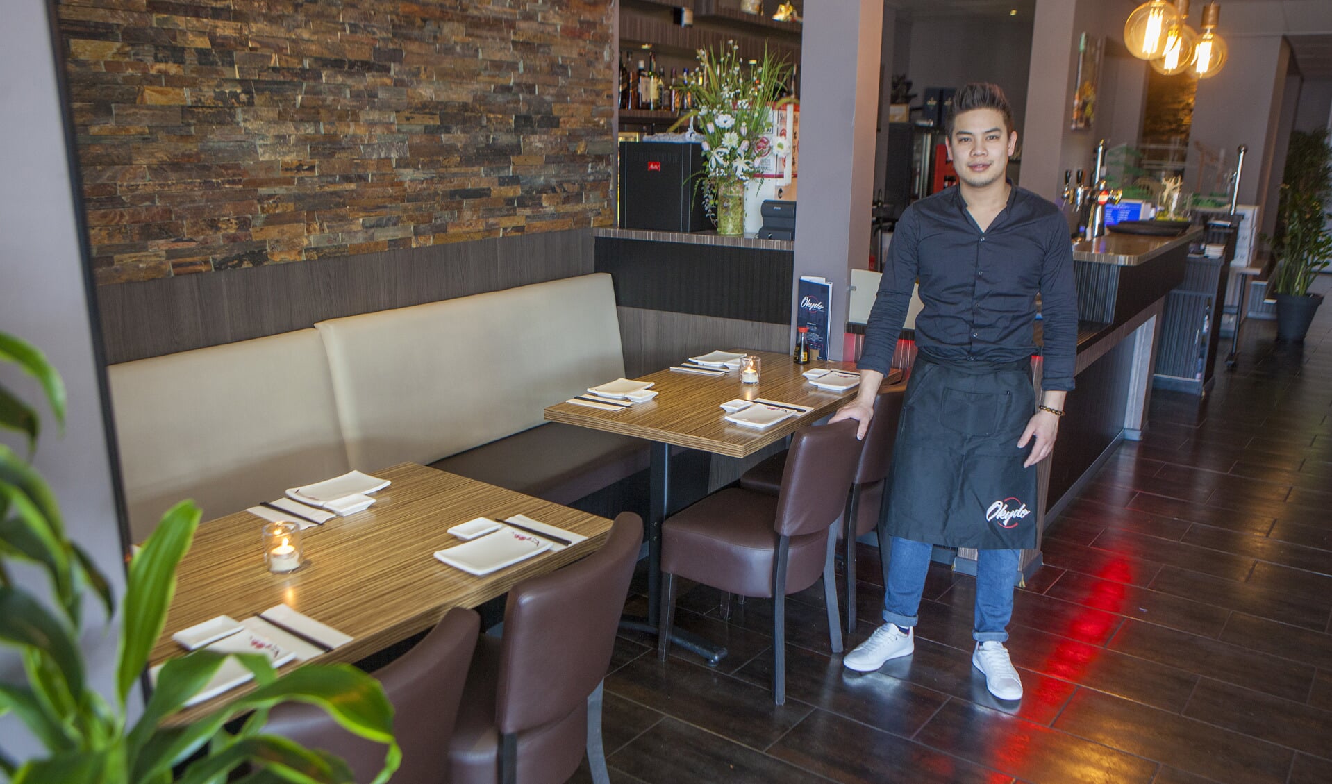 Restaurant Okydo is gevestigd aan de Stationsweg 20 in Bussum.