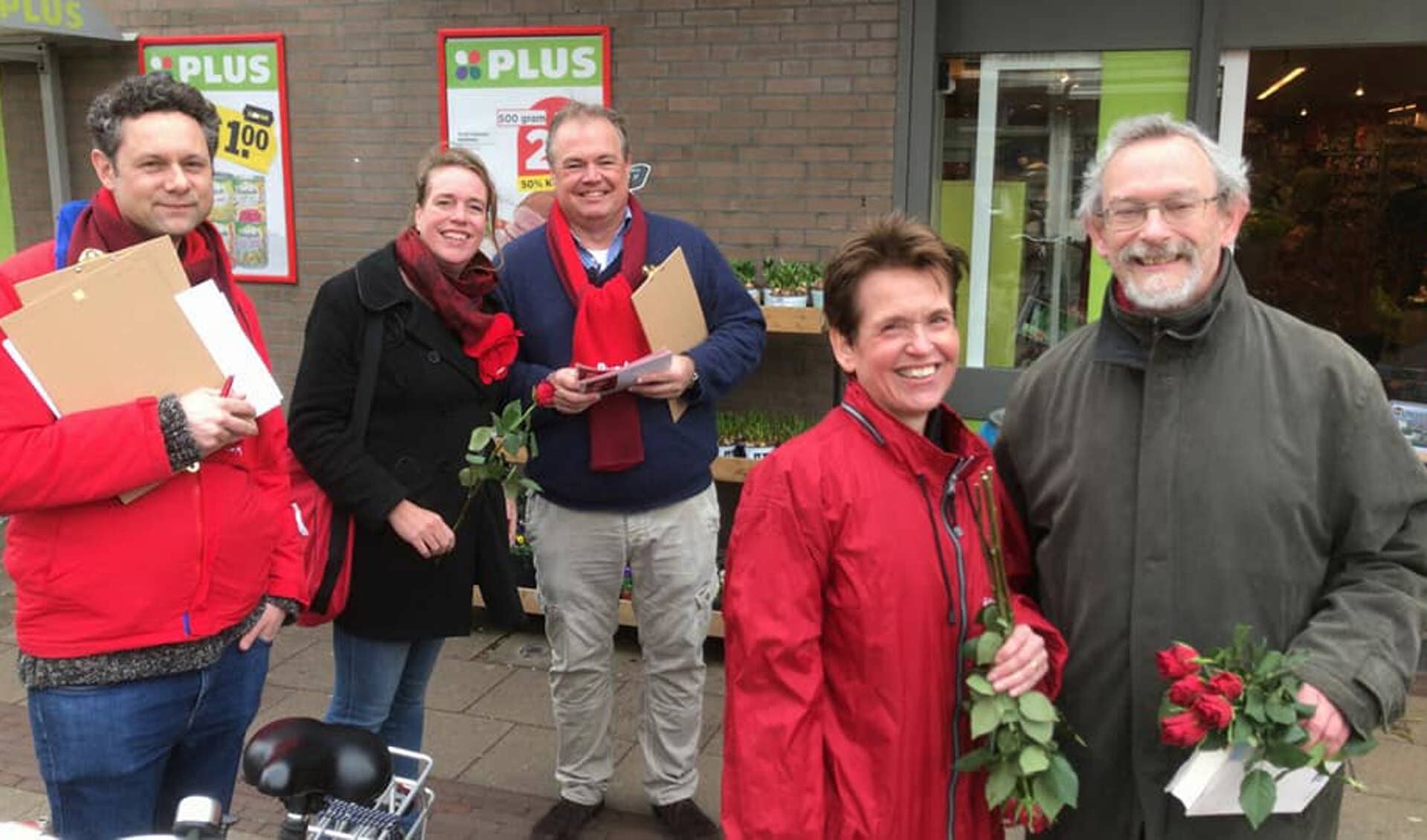 Het campagneteam van de PvdA.