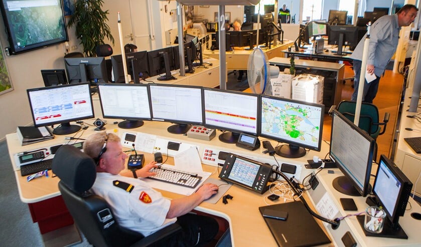 De meldkamer van de Brandweer Gooi en Vechtstreek.