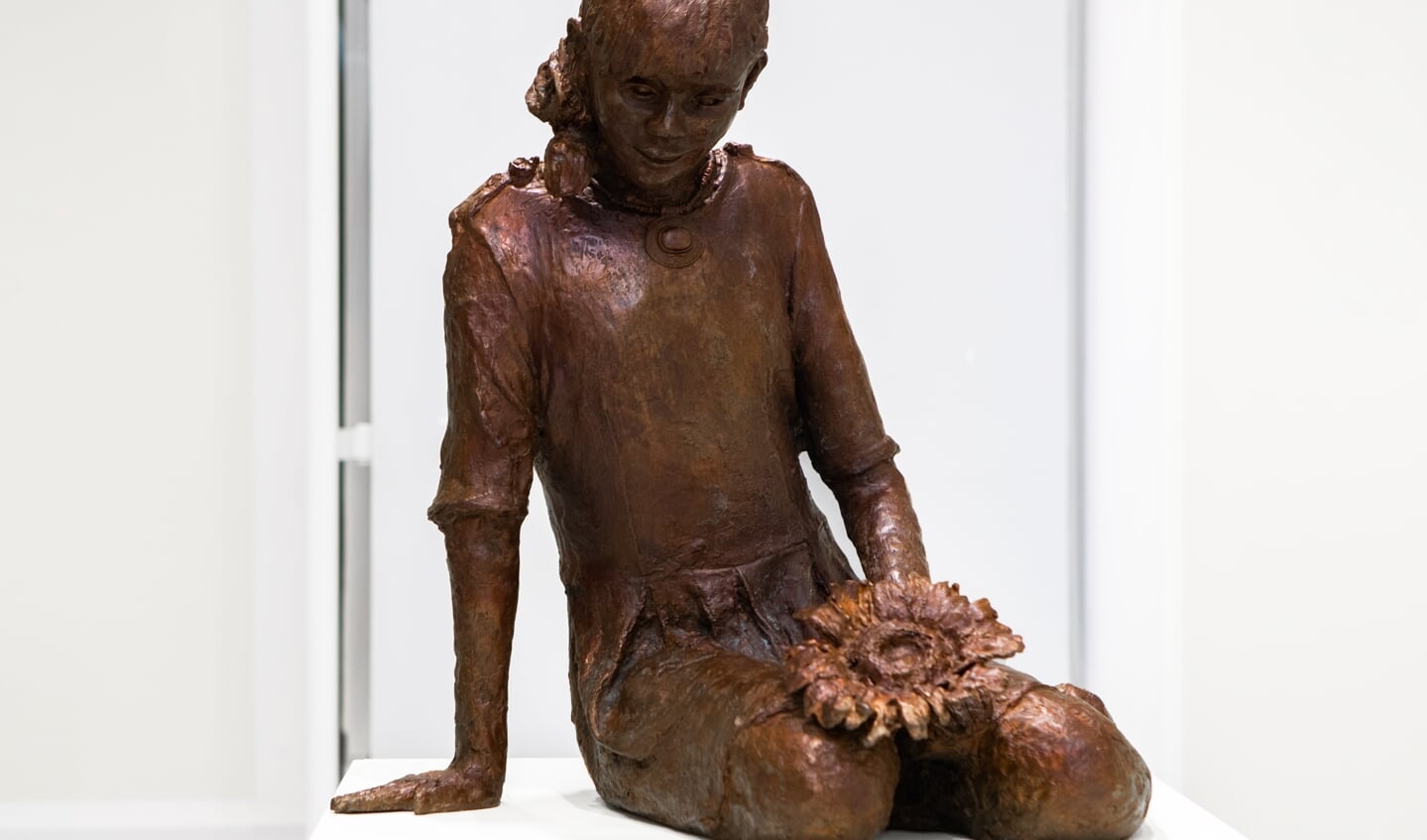 Het bronzen beeld van Mireille is nog tot en met zondag te zien in Museum Hilversum.