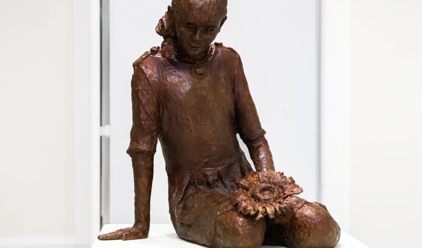Het bronzen beeld van Mireille is nog tot en met zondag te zien in Museum Hilversum. 