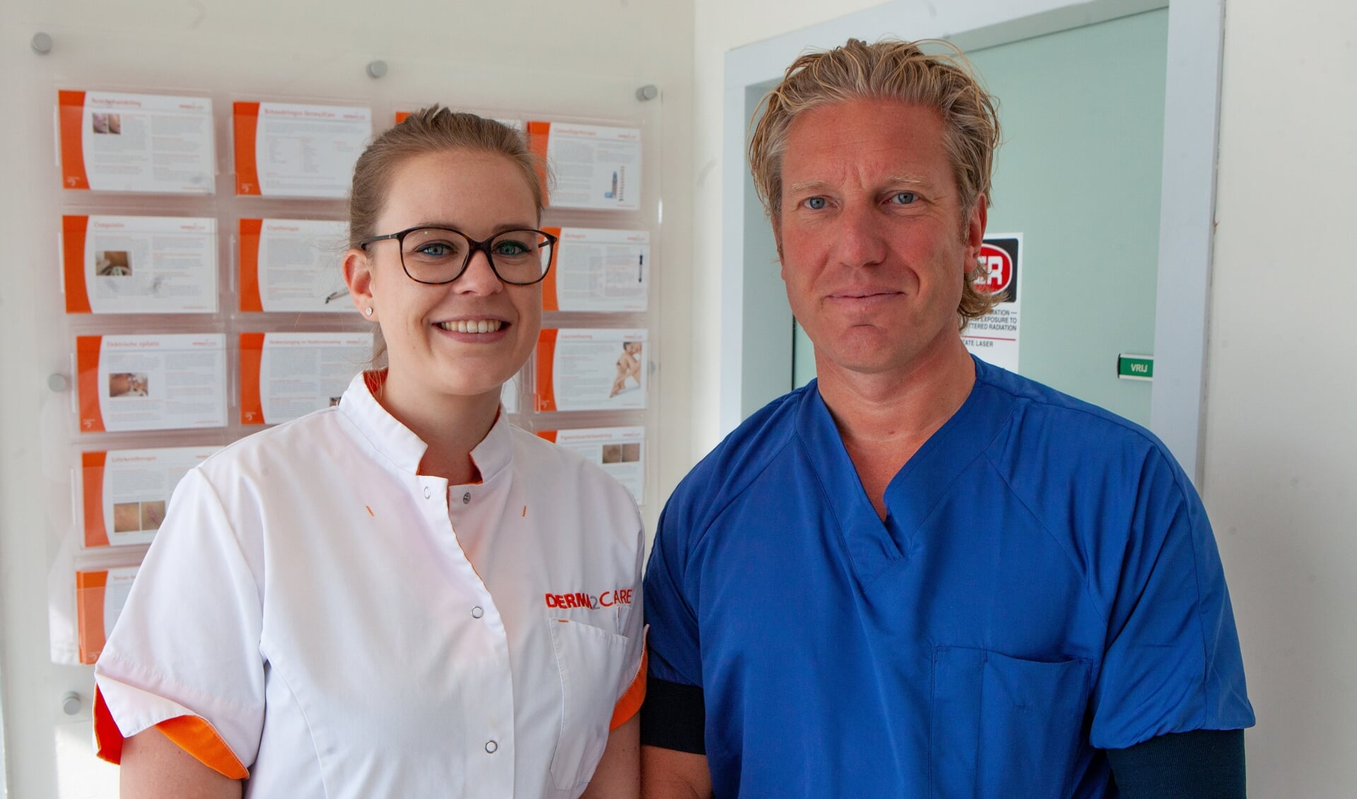Huidtherapeut Charlot van Moorst en vaatchirurg Arjan Hoksbergen.