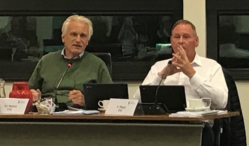 VVD-ers Jan Hoijtink en René Wiegel (r).