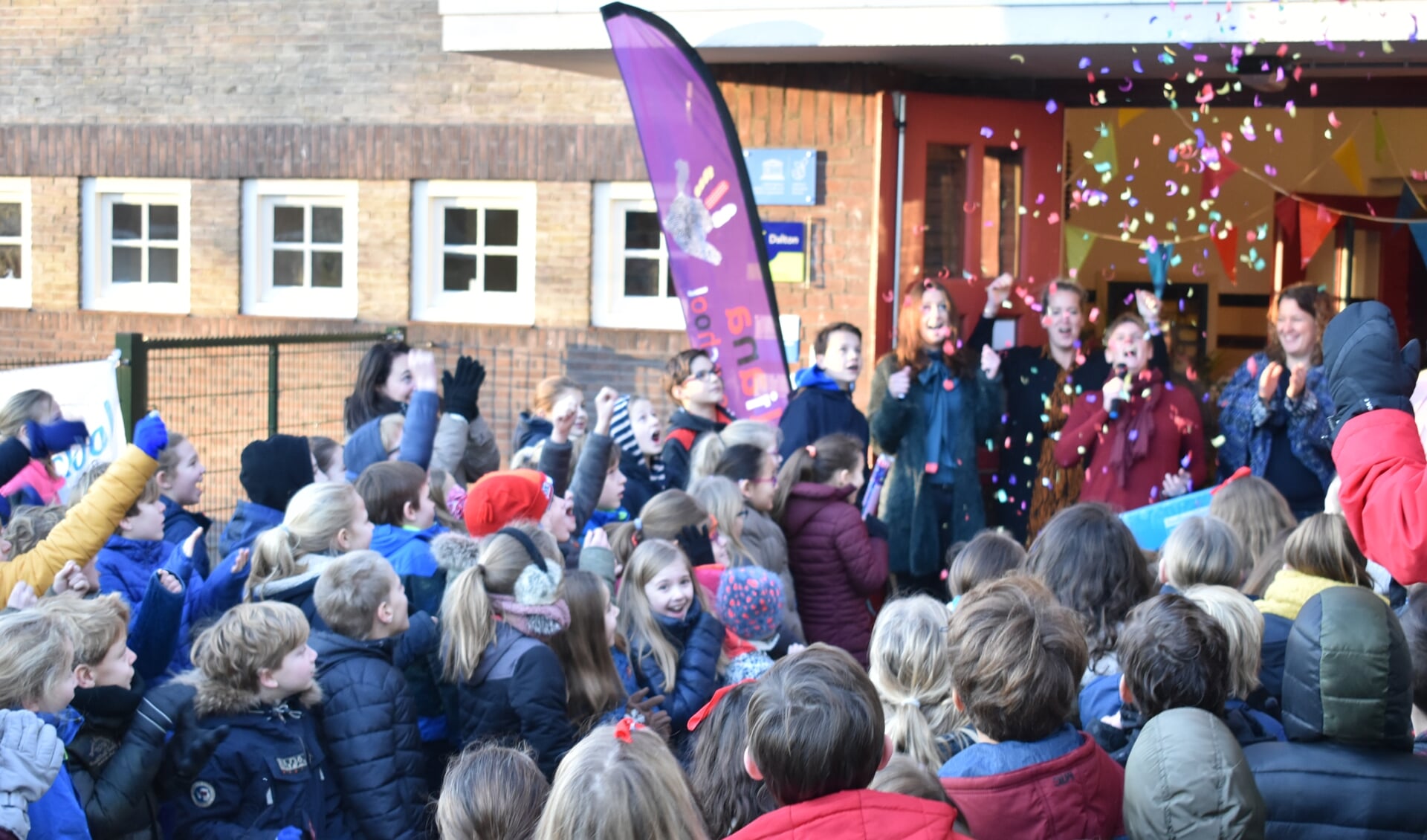 Feest maandagochtend in Bussum.