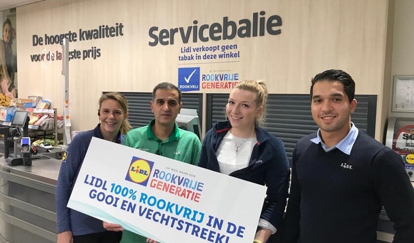 Lidl-medewerkers van de vestiging in Kerkelanden.