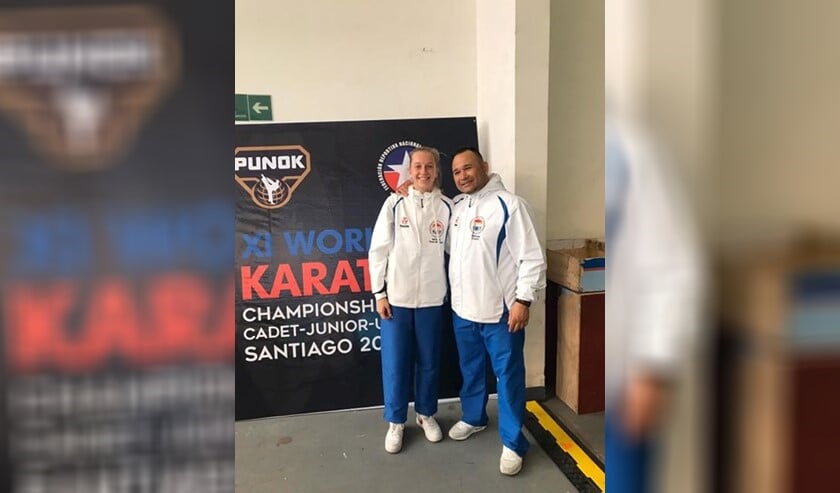 Ashley met haar coach Virgil Fisser.