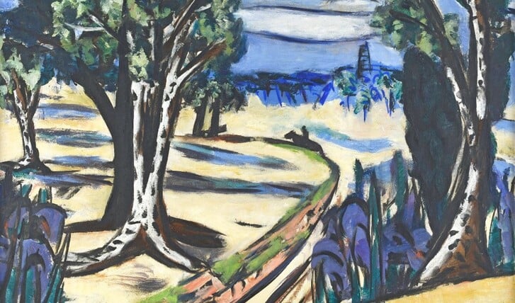 'Landschap met ruiter' van Max Beckmann, olieverf uit 1943.
