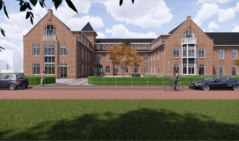 Impressie van de brede school in Weespersluis. De kinderopvang krijgt een plek hiertegenover.
