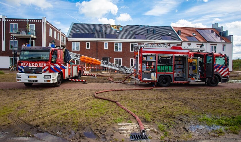 Tijdens de brand van 13 september jl.