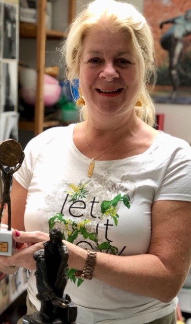 Marloes Eerden in haar atelier.