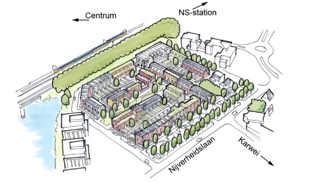 Het plan voor 'Weesperwerf' aan de Nijverheidslaan