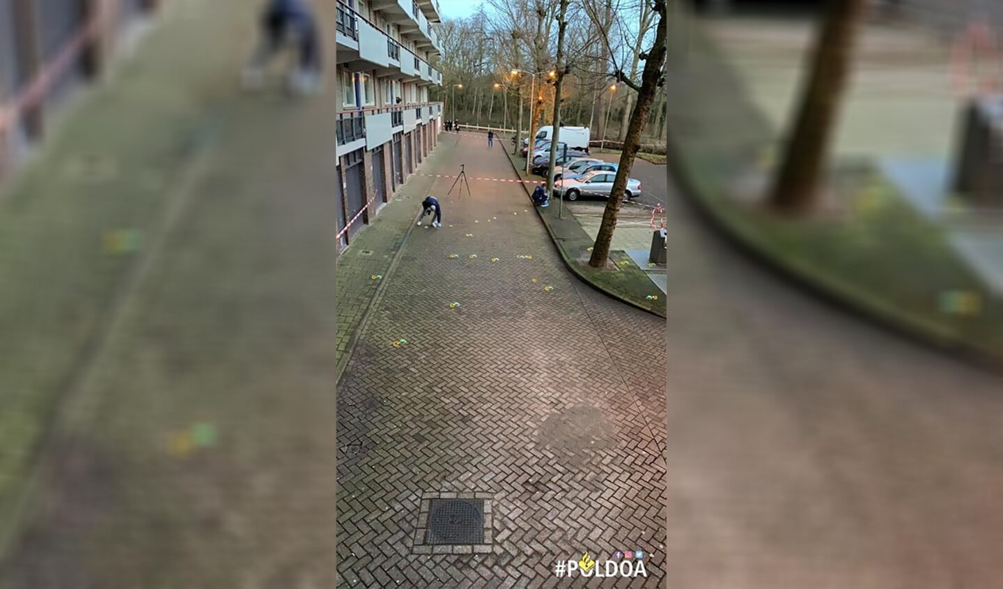 De politie doet onderzoek aan de Rode Kruislaan