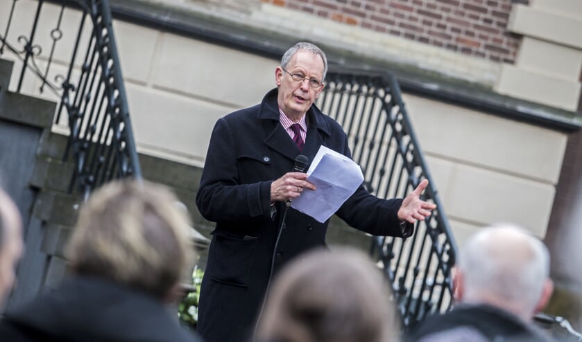 Arthur Graaff bij de herdenking van de Februaristaking in Hilversum.