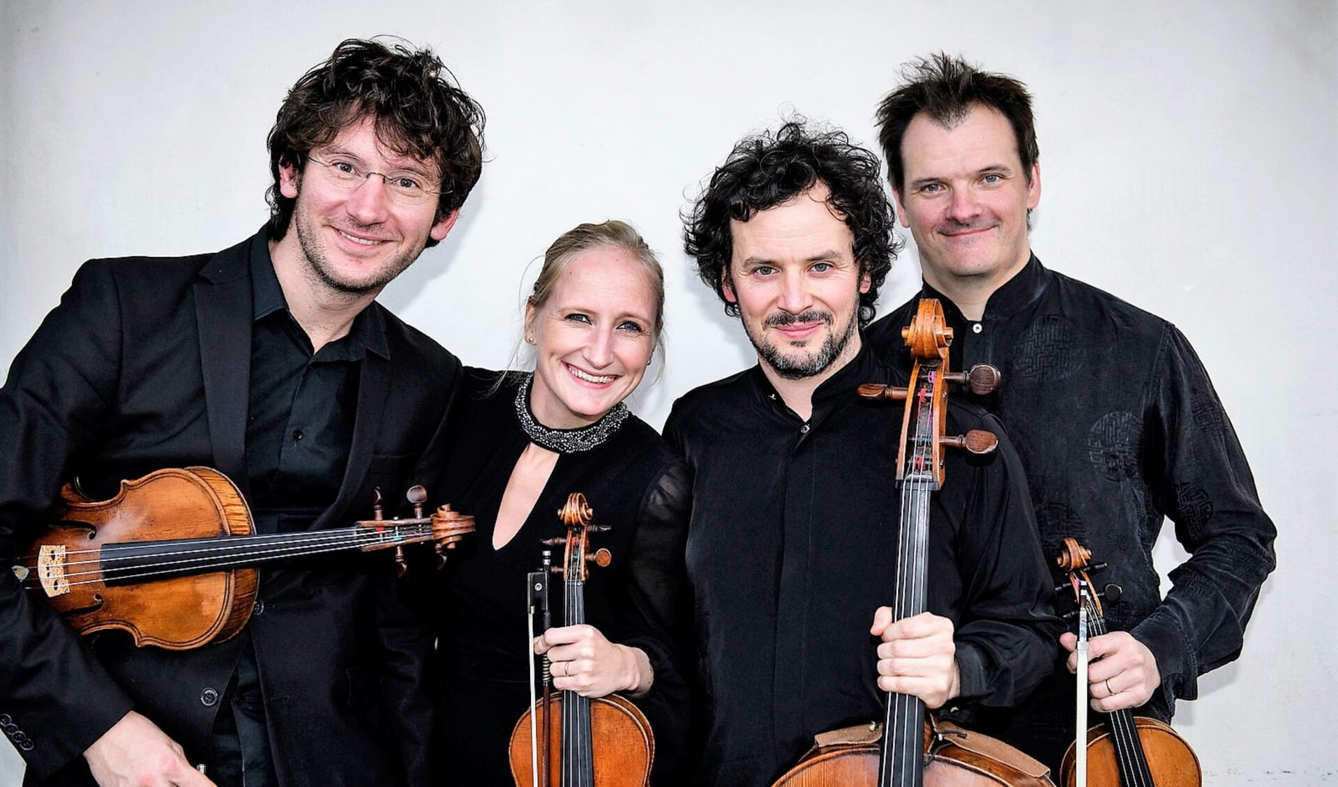 De nieuwe bezetting van het Navarra String Quartet. 