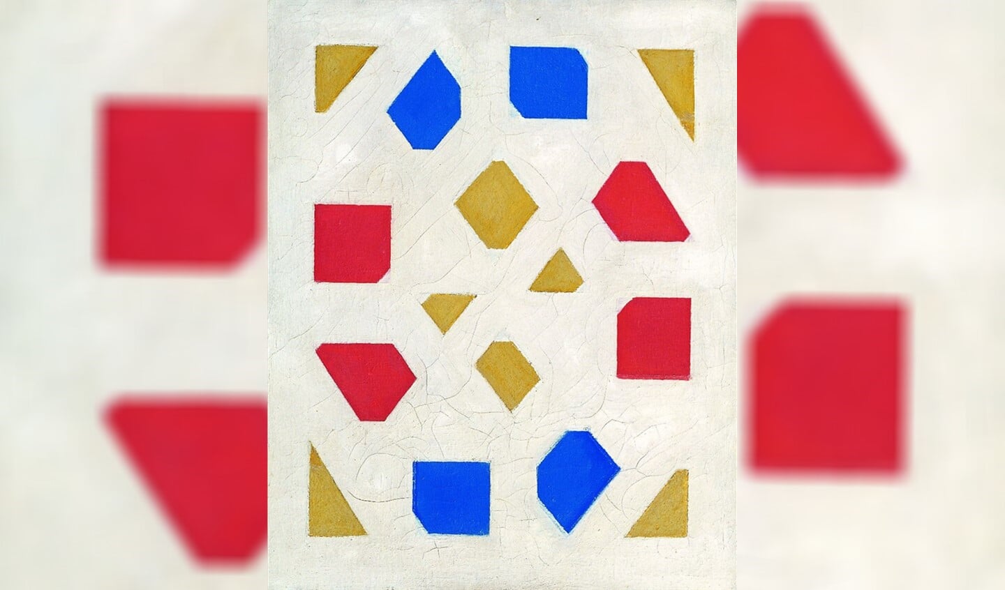 Bart van der Leck, 'Compositie 1917-1918', olieverf op doek.