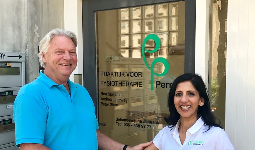 Ron Sjollema geeft het stokje van zijn praktijk Fysiotherapie Perry per 1 juni over aan Samira Waanders.