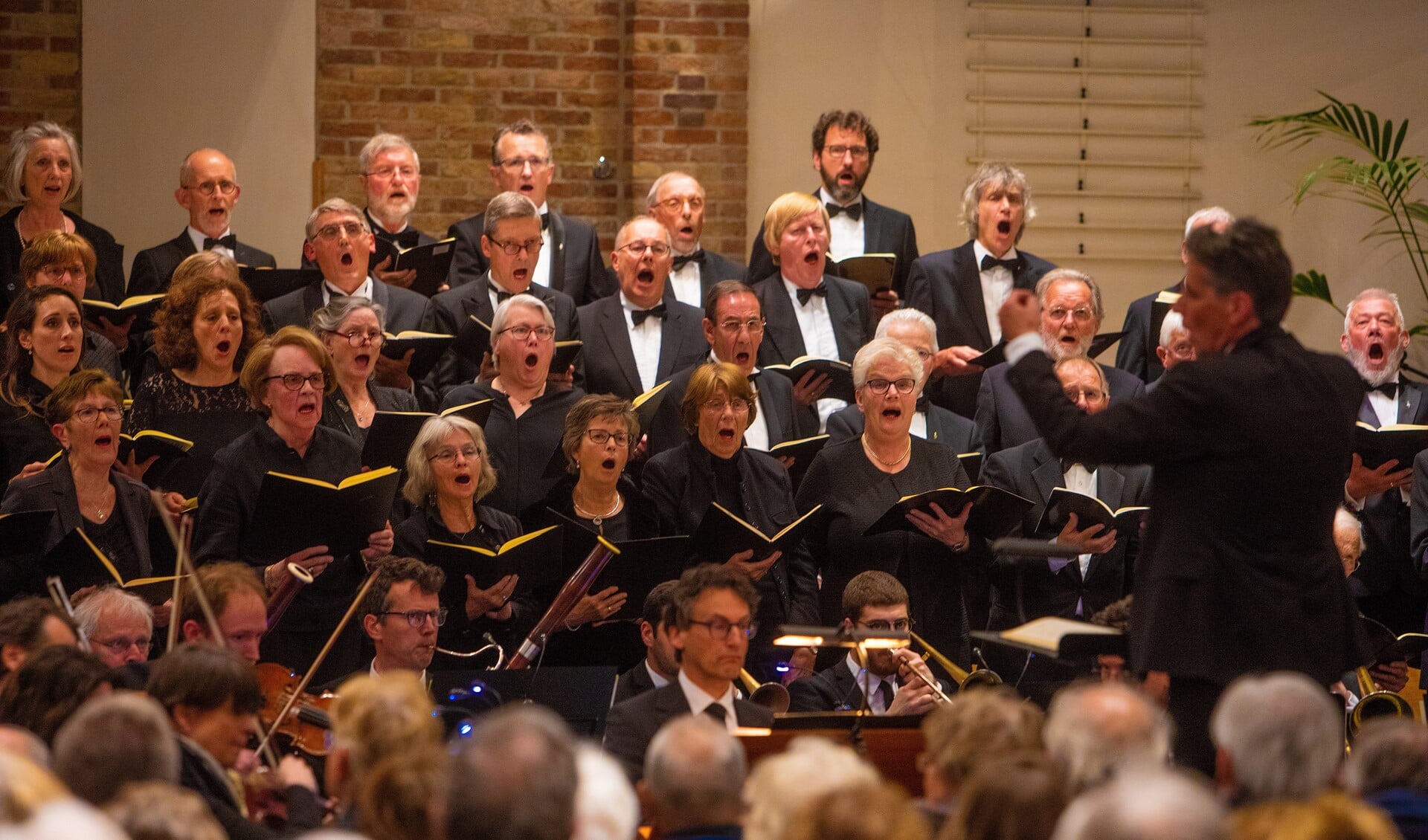 COV Excelsior tijdens de 4-mei herdenking van 2019. Een concert dat het koor de inwoners cadeau deed voor haar 100-jarig jubileum.