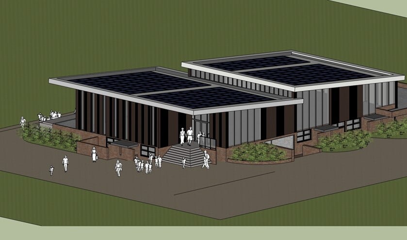 Zo gaat het nieuwe clubhuis van SV Laren'99 eruit zien.