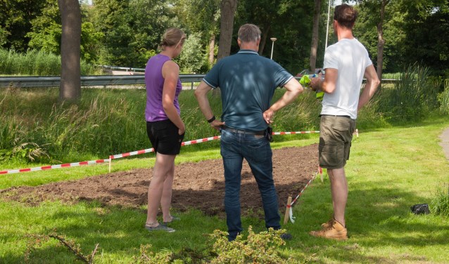 Van dit stukje gemeentegras maken de bewoners een bloemenveldje.