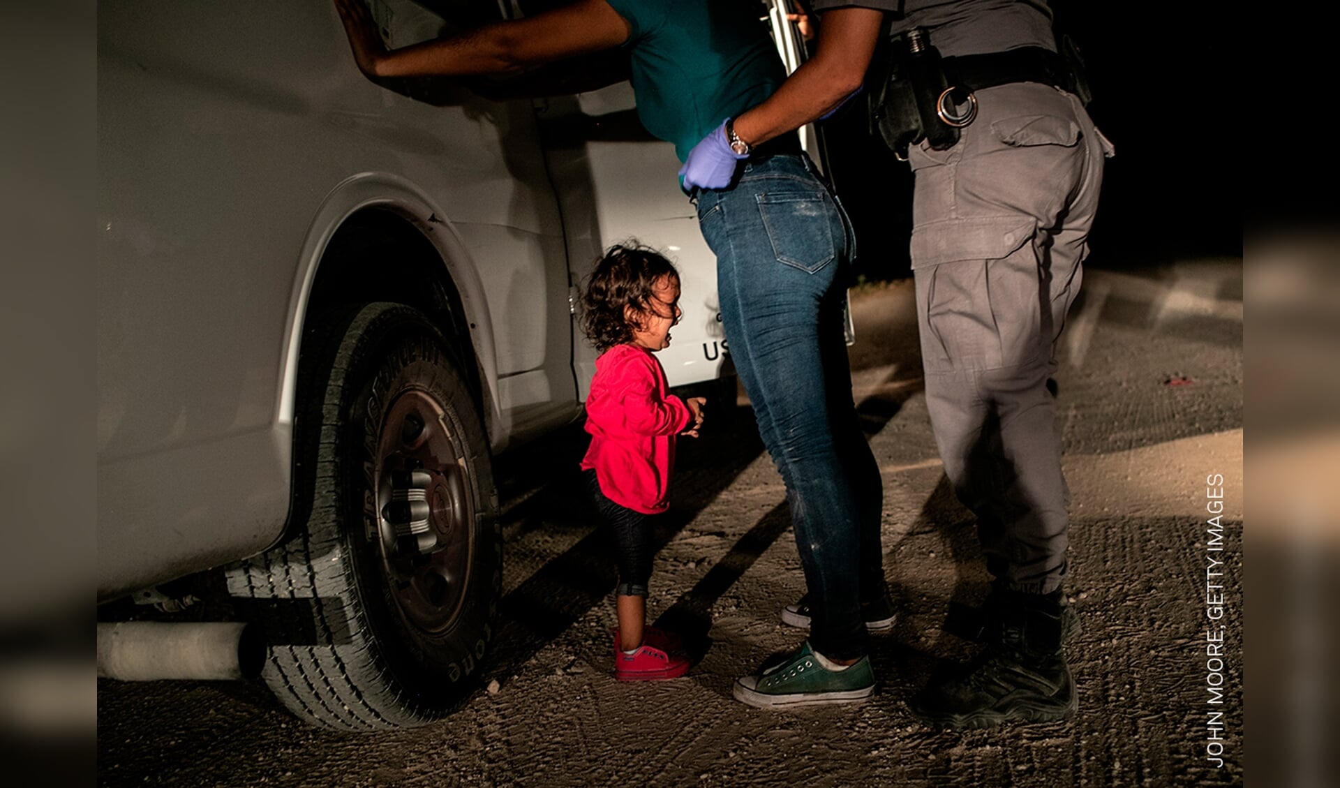 De World Press Photo van het jaar is de foto met het huilende meisje Yanela Sanchez. Foto John Moore