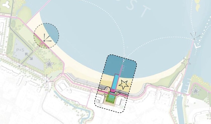 Een impressie uit de Kustvisie van de mogelijkheden aan de Zomerkade. De concrete invulling gebeurt onder andere in overleg met de buurt.