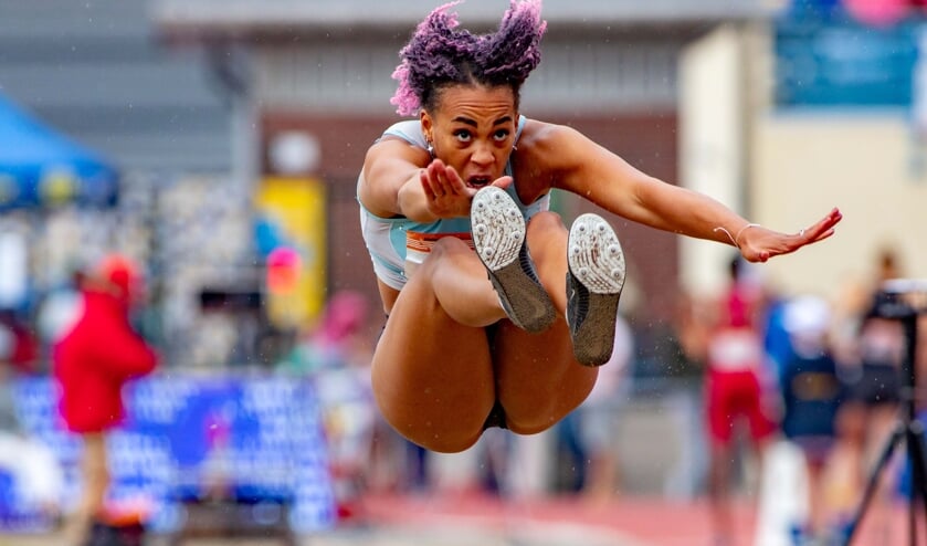 Chanté Samuel kwam met 5,65 meter niet verder dan een vijfde plaats bij het verspringen.