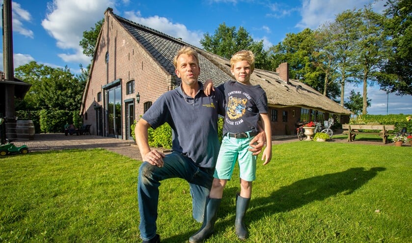 Dappere Stijn met zijn vader Jan Peter.