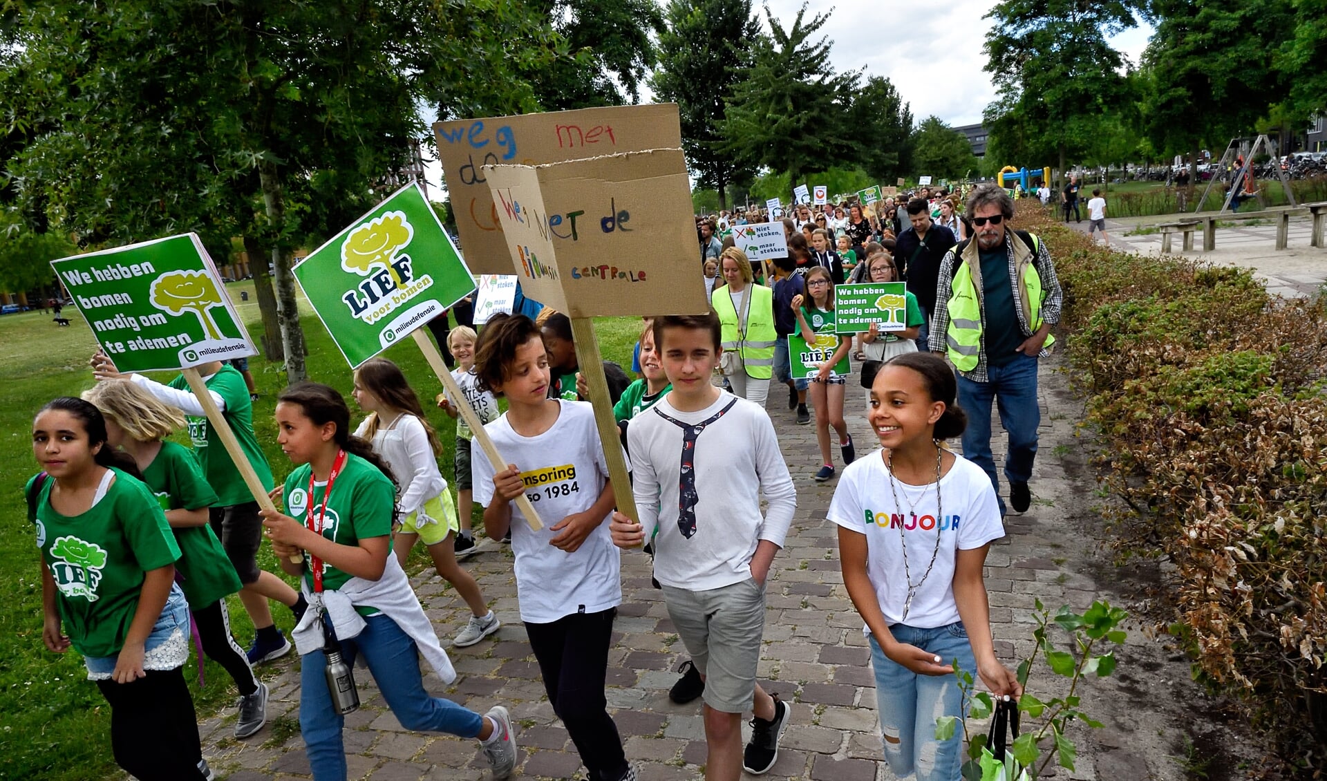 Vorige week was er een protestmars tegen de komst van de biomassacentrale, vlak achter de Maxis.