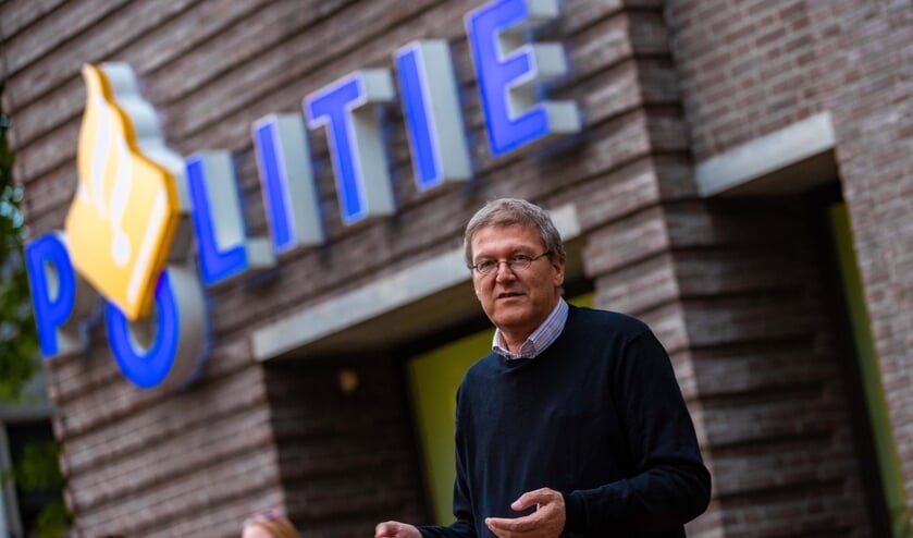 René Graafsma in 2018 toen hij het politiebureau aan de Groest bezette.