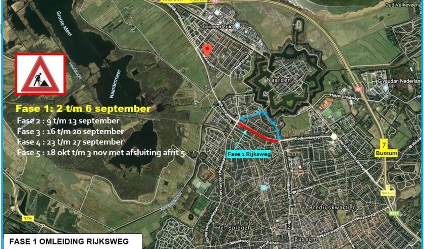 Het eerste deel van de afsluitingen start 3 september