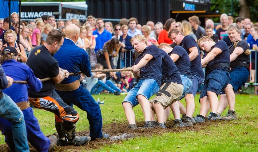 Tijdens de volksspelen op woensdagmiddag.