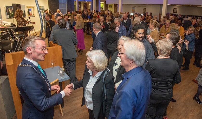 Tijdens de nieuwjaarsreceptie van Laren.