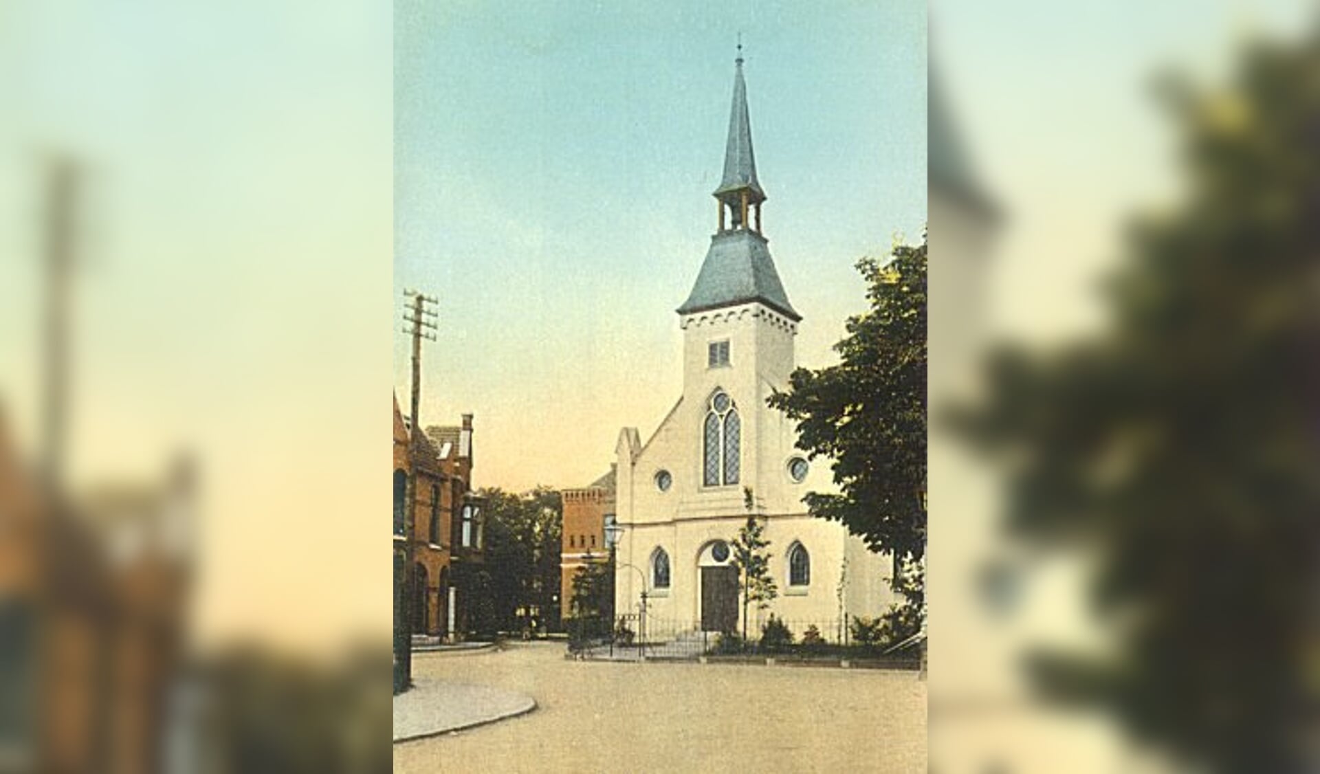 Het Nederlands Hervormd kerkje zoals het er in 1882 uitzag