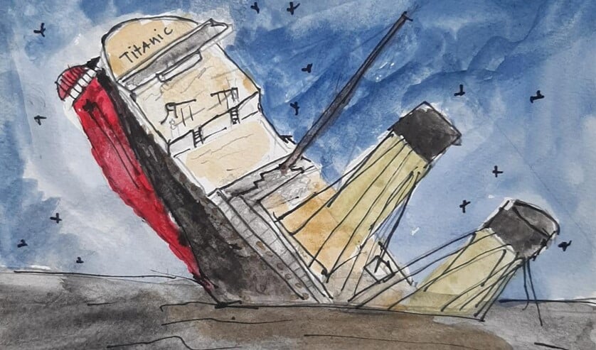 <p>De ondergang van de Titanic.</p>
