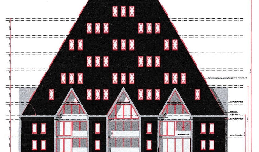 <p>De VVG kreeg deze nieuw ingediende bouwtekening van de gemeente Gooise Meren.</p>