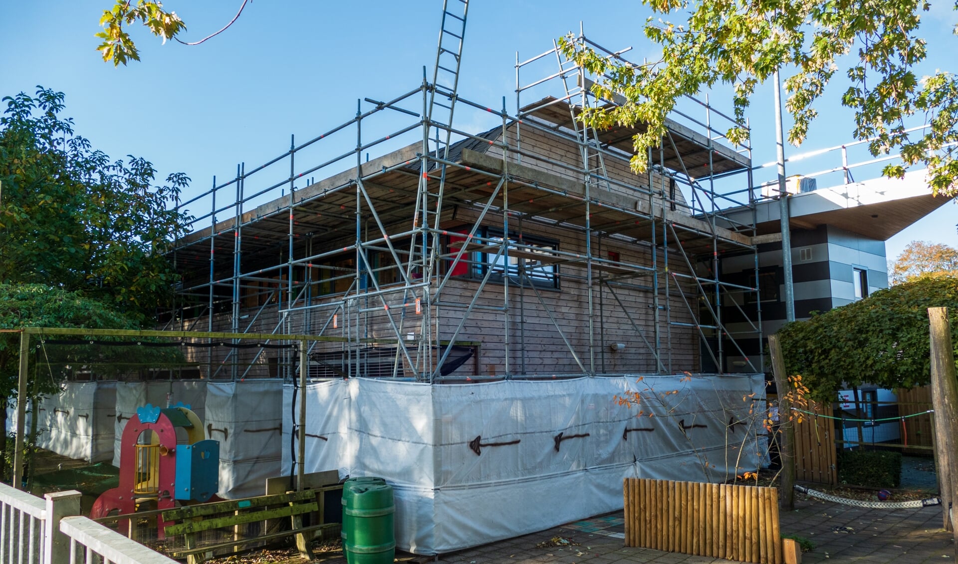 Tot voor kort stond Villa Zeezicht nog in de steigers.