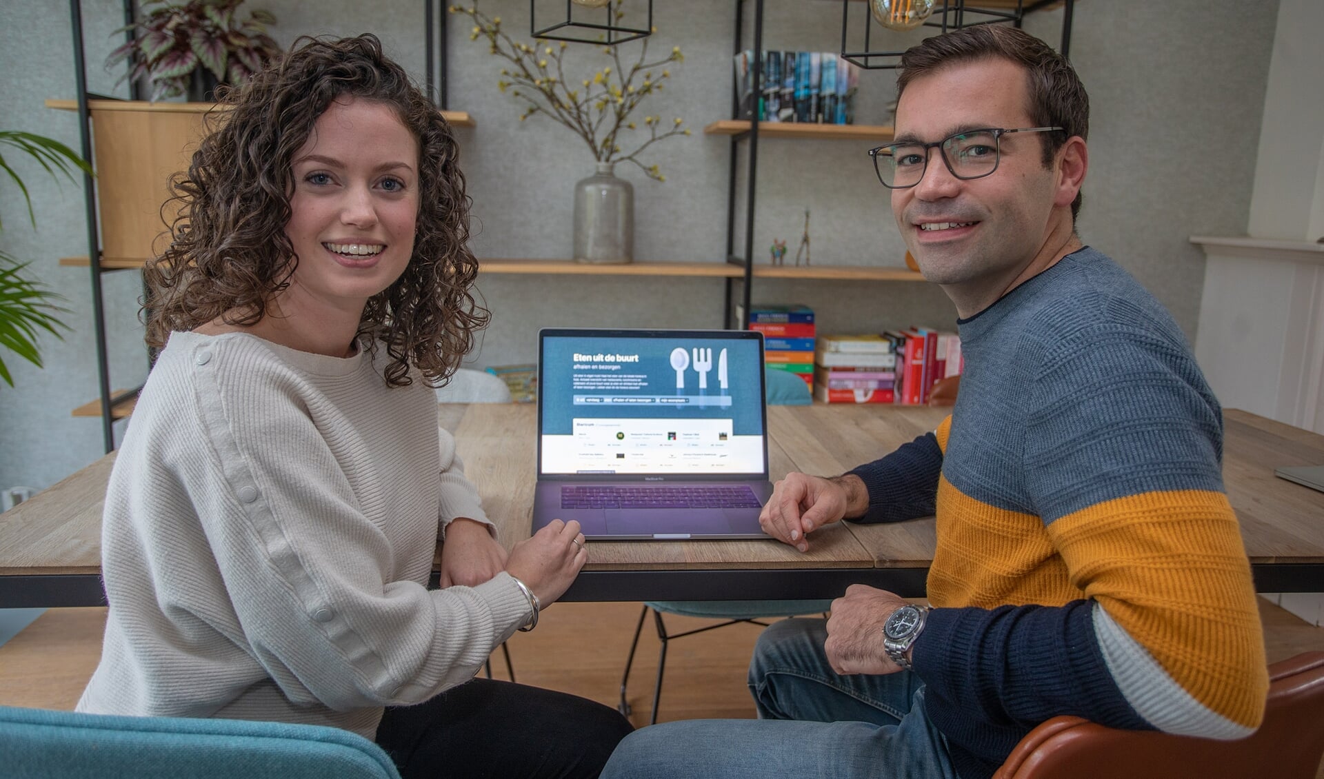 Julianne en Sander Potjer bedachten en ontwikkelden de website etenuitdebuurt.nl 