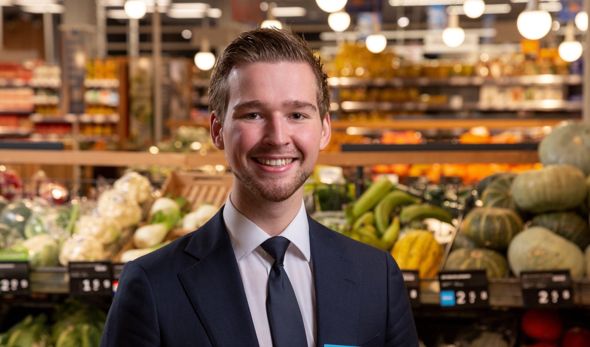 Supermarktmanager Jonathan Kooistra. 